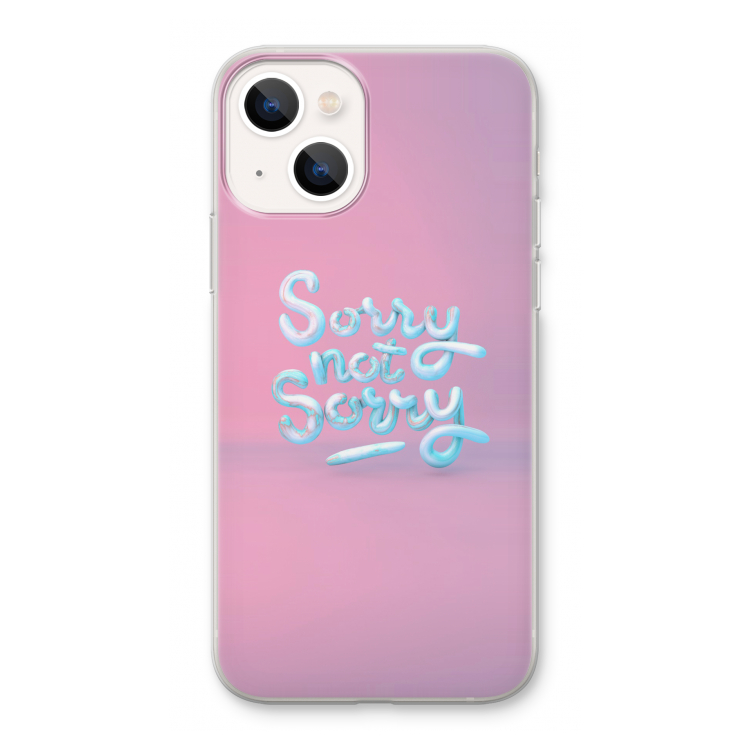 Sorry not sorry: iPhone 13 Transparant Hoesje