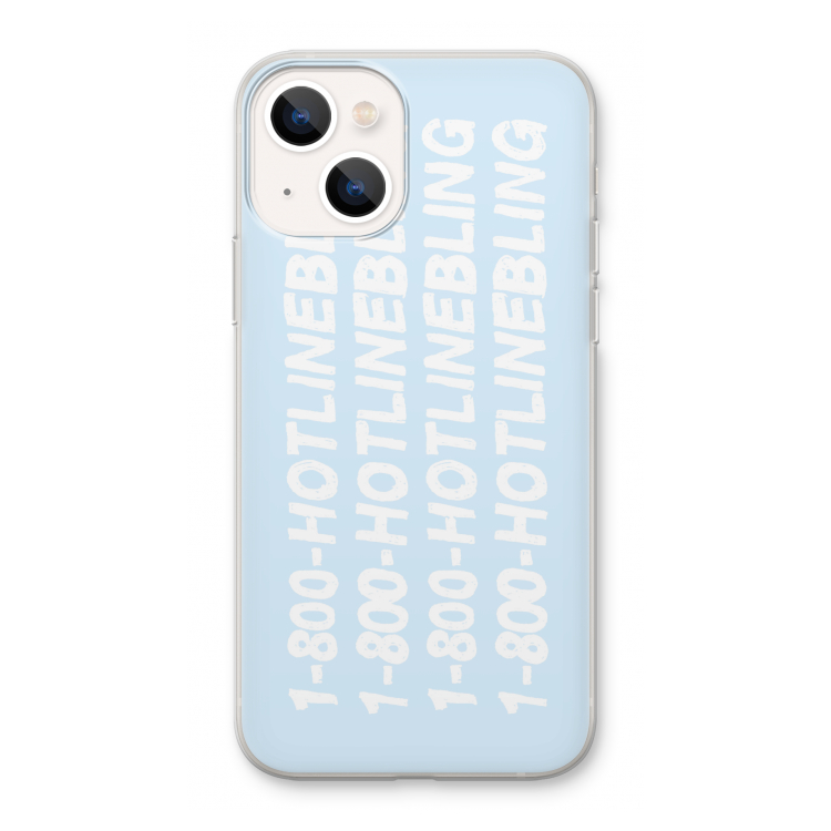 Hotline bling blue: iPhone 13 Transparant Hoesje