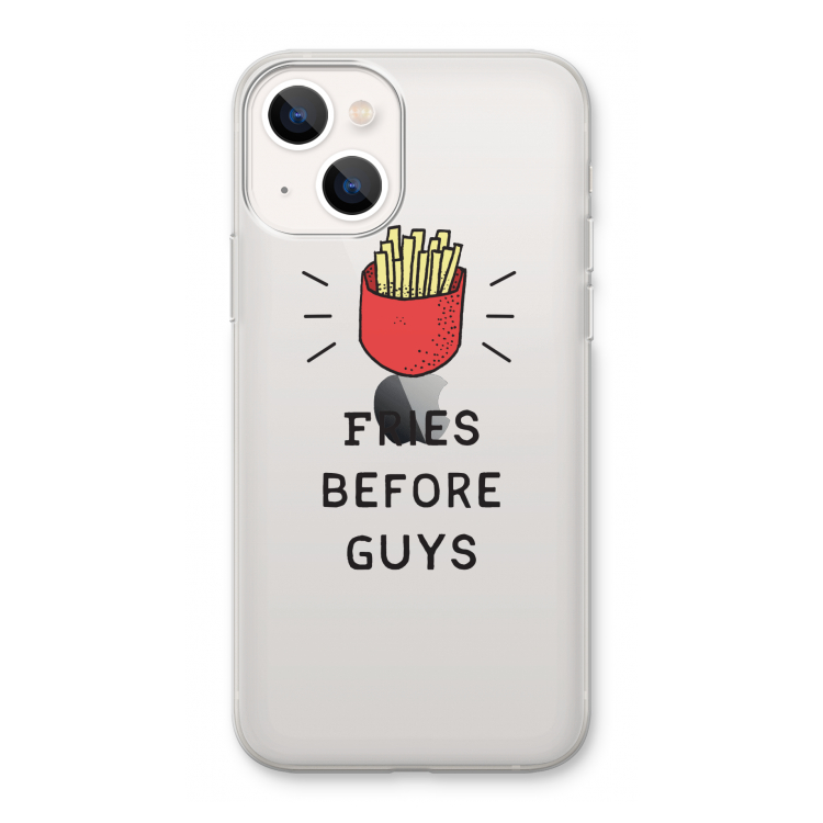 Fries before guys: iPhone 13 Transparant Hoesje