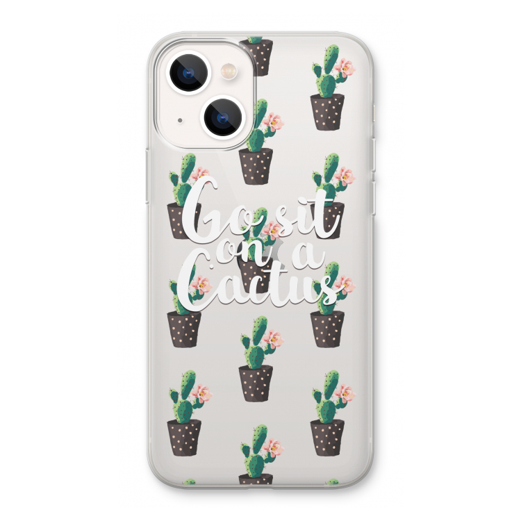 Cactus quote: iPhone 13 Transparant Hoesje
