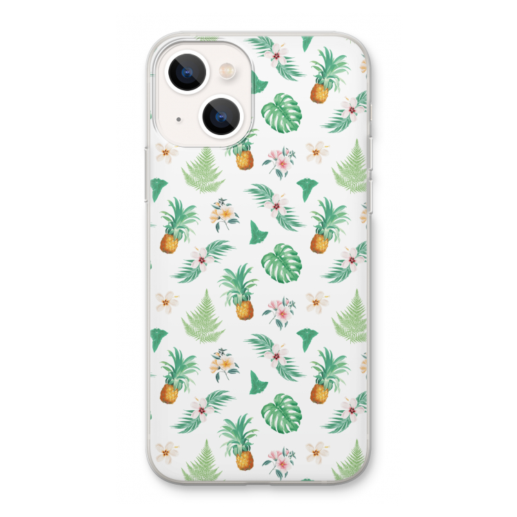 Ananas bladeren: iPhone 13 Transparant Hoesje