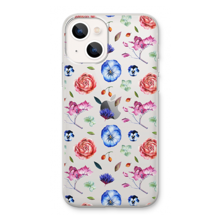 Bloemetjes: iPhone 13 Transparant Hoesje