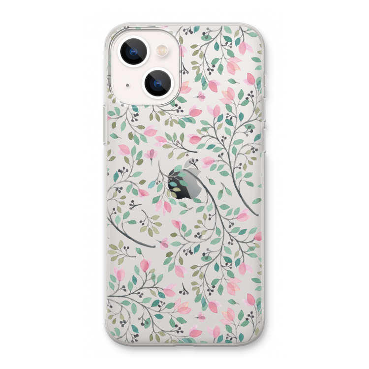 Sierlijke bloemen: iPhone 13 Transparant Hoesje