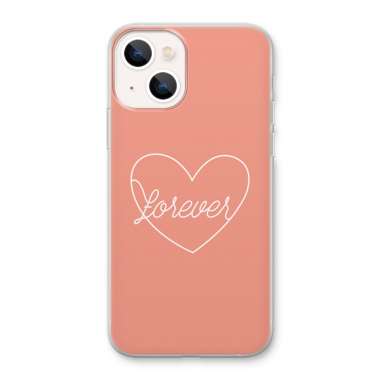 Forever heart: iPhone 13 Transparant Hoesje