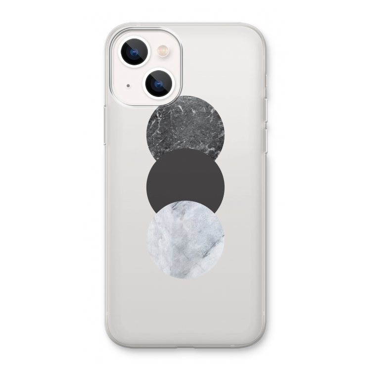Marmeren cirkels: iPhone 13 Transparant Hoesje