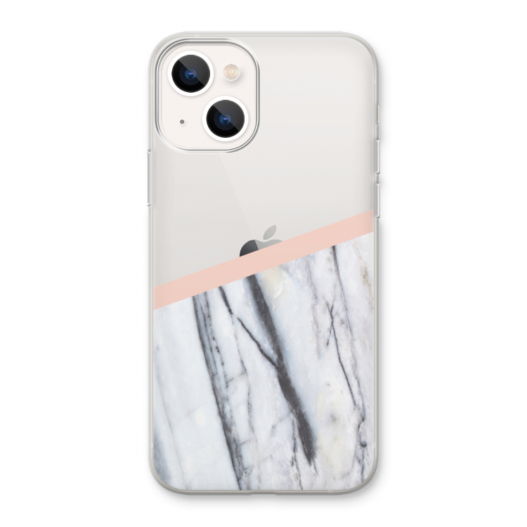 A touch of peach: iPhone 13 Transparant Hoesje