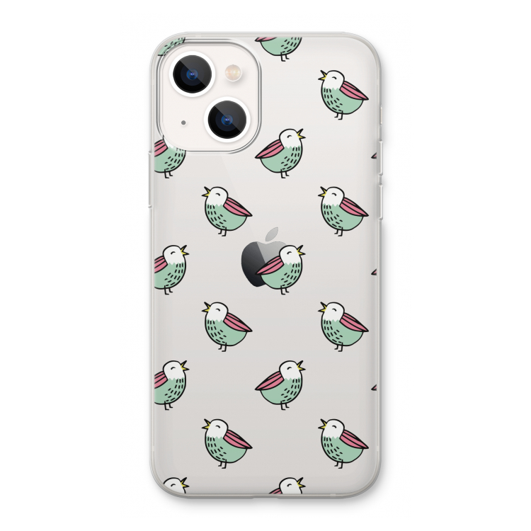 Vogeltjes: iPhone 13 Transparant Hoesje