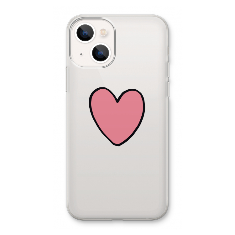 Hartje: iPhone 13 Transparant Hoesje