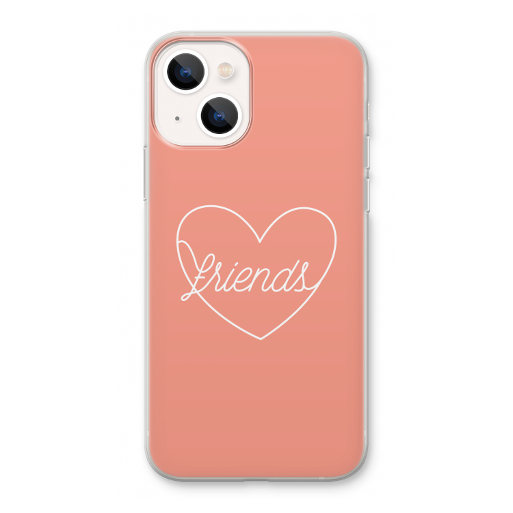Friends heart: iPhone 13 Transparant Hoesje