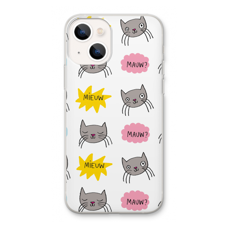 Meow: iPhone 13 Transparant Hoesje