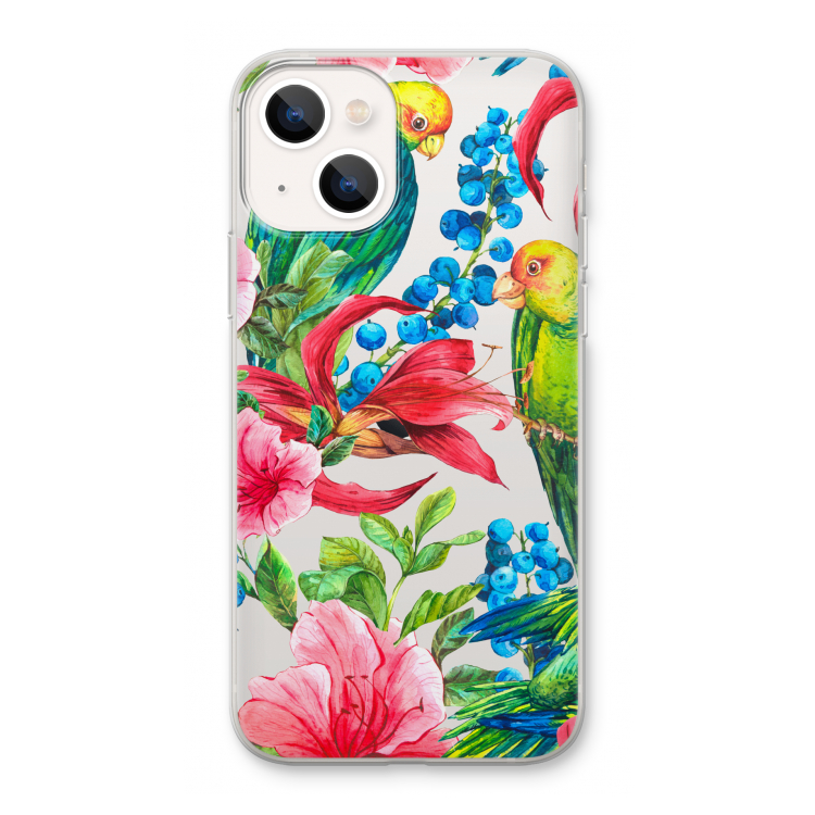 Papegaaien: iPhone 13 Transparant Hoesje
