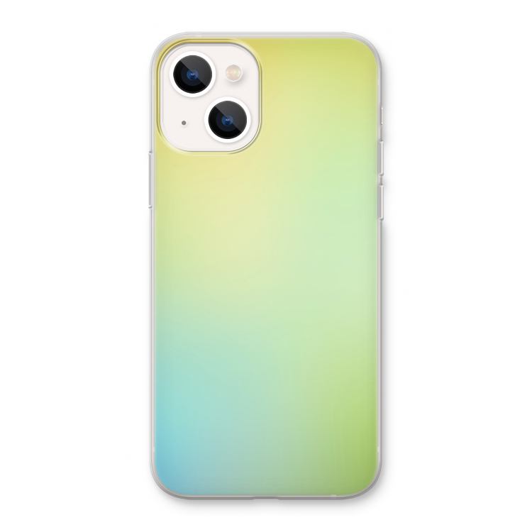 Minty mist pastel: iPhone 13 Transparant Hoesje