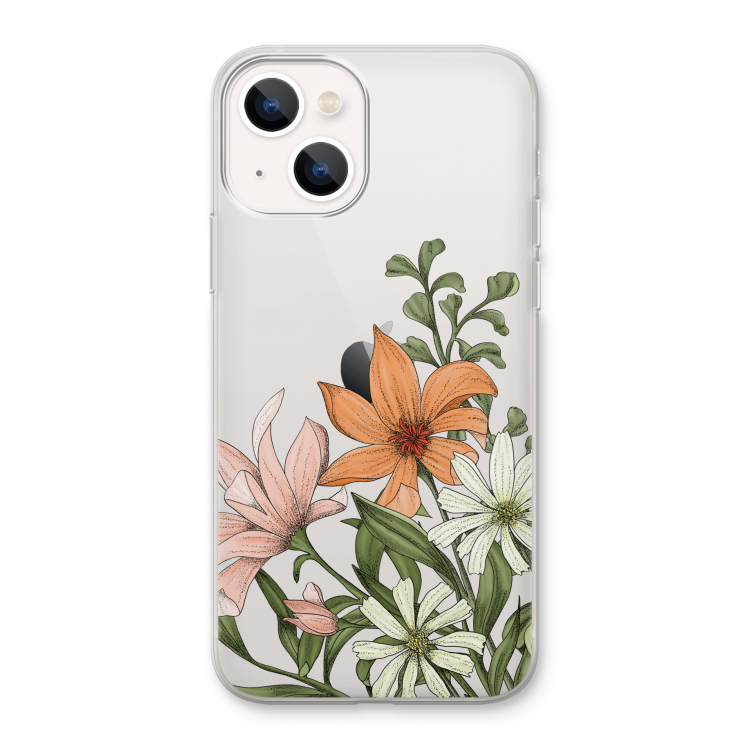 Floral bouquet: iPhone 13 Transparant Hoesje