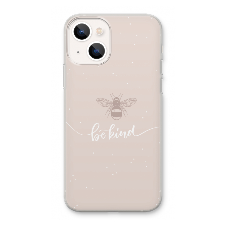 Be(e) kind: iPhone 13 Transparant Hoesje