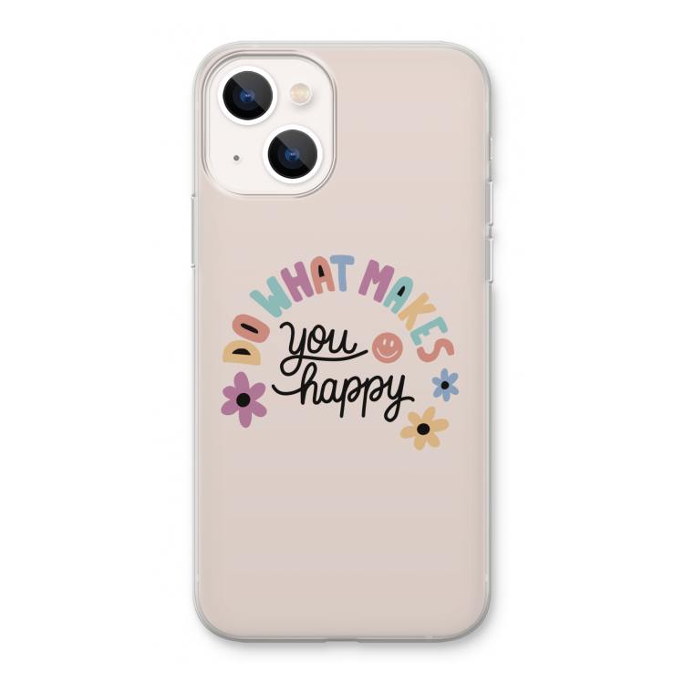 Happy days: iPhone 13 Transparant Hoesje