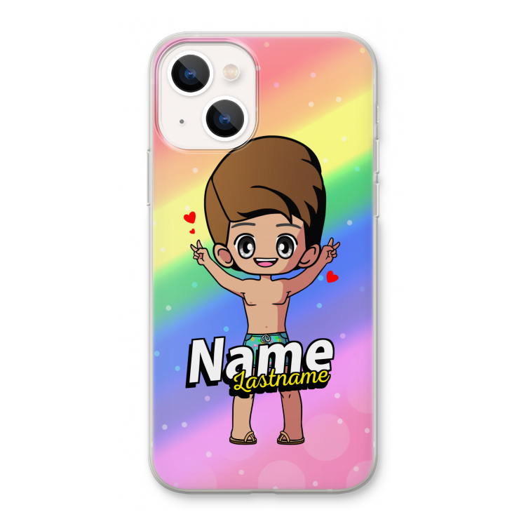 Chibi Maker man: iPhone 13 Transparant Hoesje