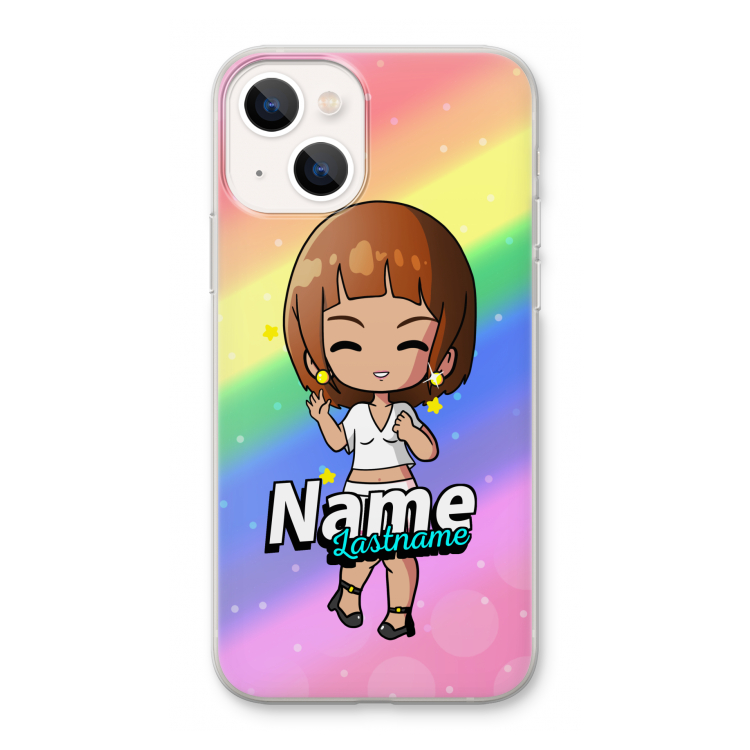 Chibi Maker vrouw: iPhone 13 Transparant Hoesje