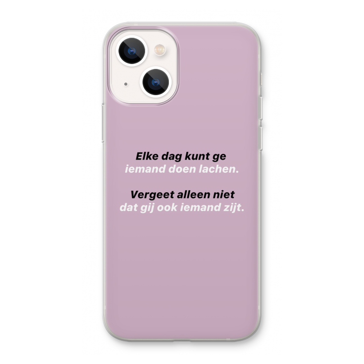 gij zijt ook iemand: iPhone 13 Transparant Hoesje