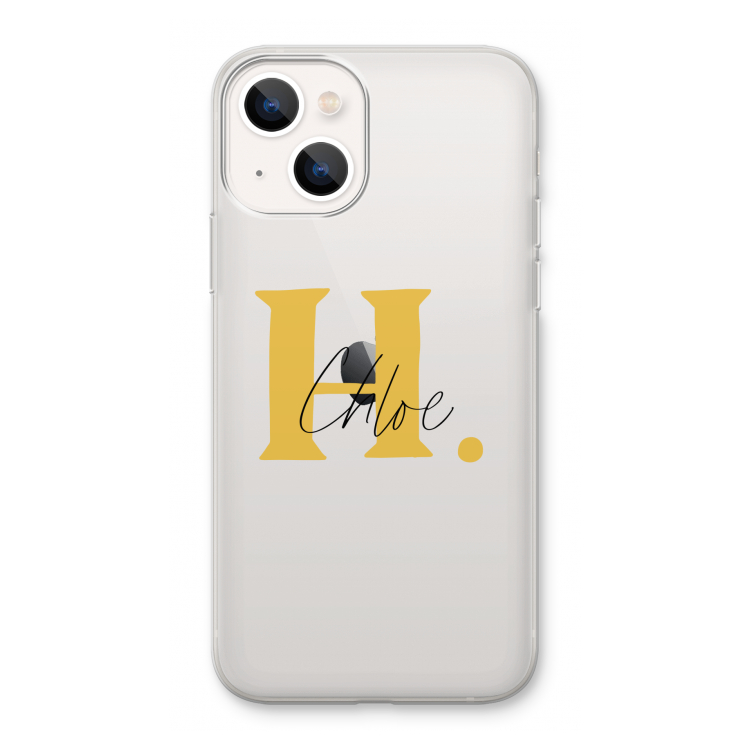 Amber Script: iPhone 13 Transparant Hoesje