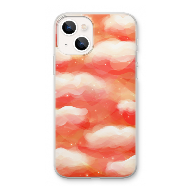 Lichte Wolken: iPhone 13 mini Transparant Hoesje