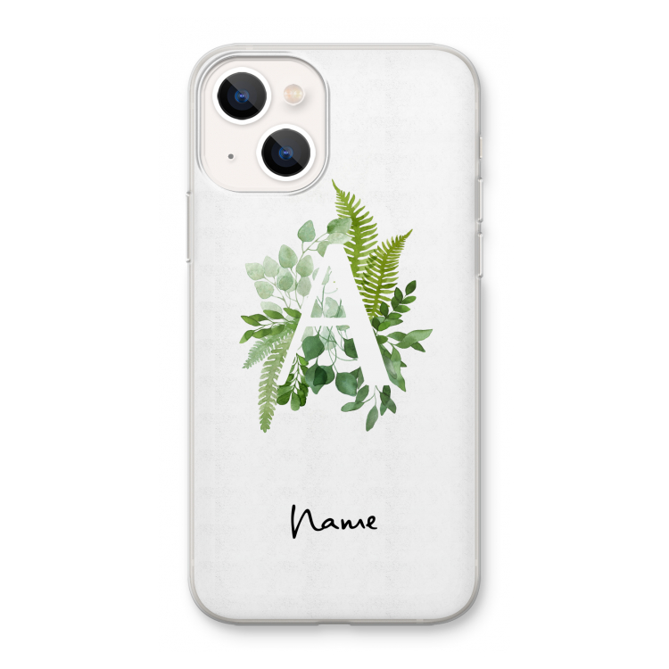 Green Brush: iPhone 13 mini Transparant Hoesje