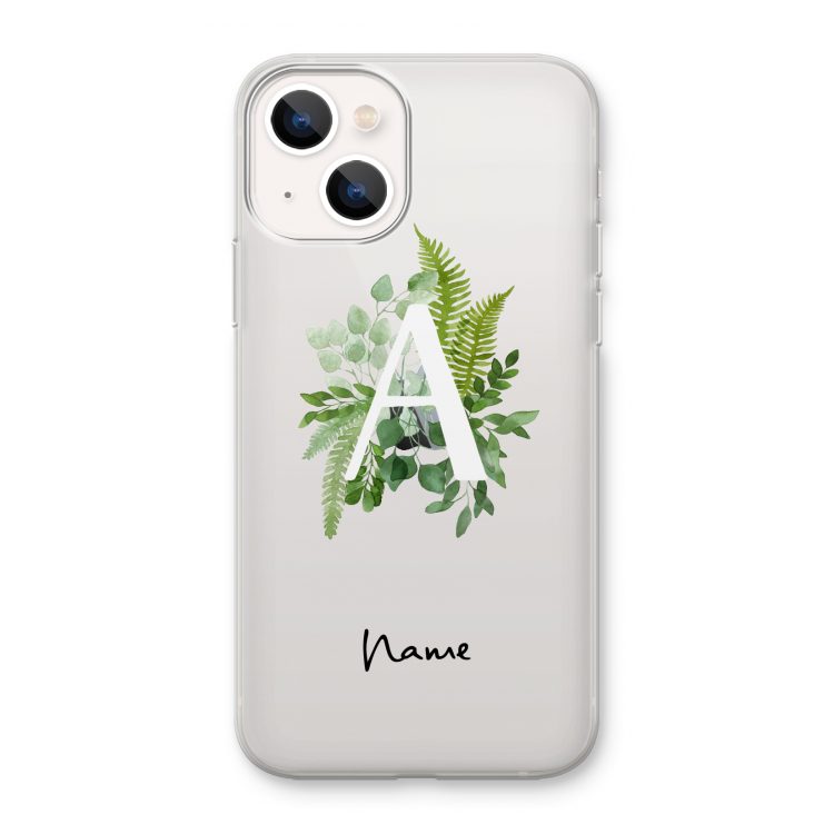 Green Brush: iPhone 13 mini Transparant Hoesje