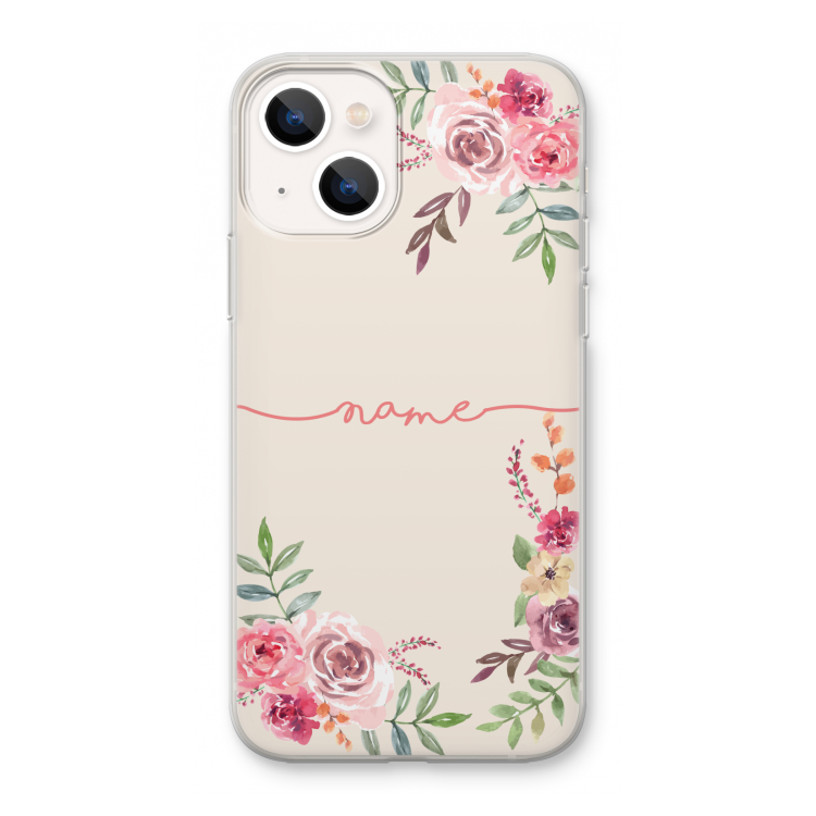 Rozen: iPhone 13 mini Transparant Hoesje