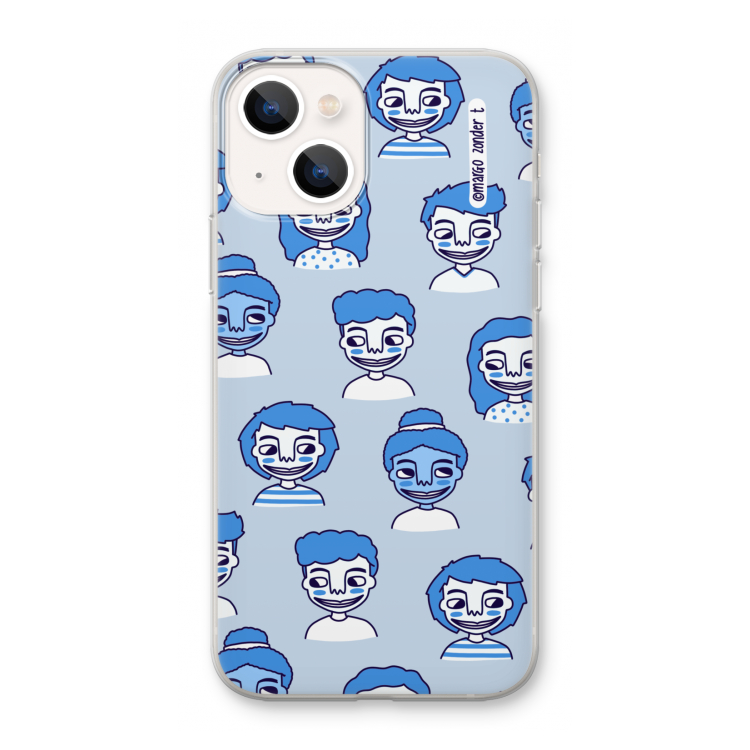 Gezichtjes: iPhone 13 mini Transparant Hoesje