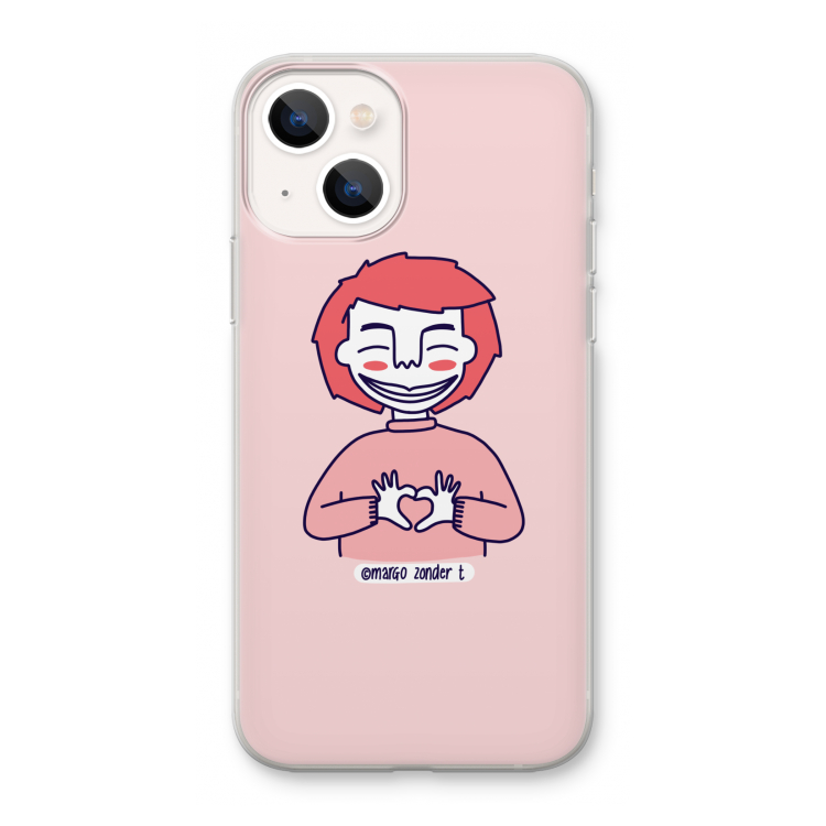 Hartje: iPhone 13 mini Transparant Hoesje