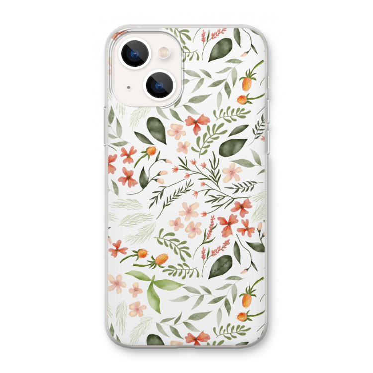 Sweet little flowers: iPhone 13 mini Transparant Hoesje