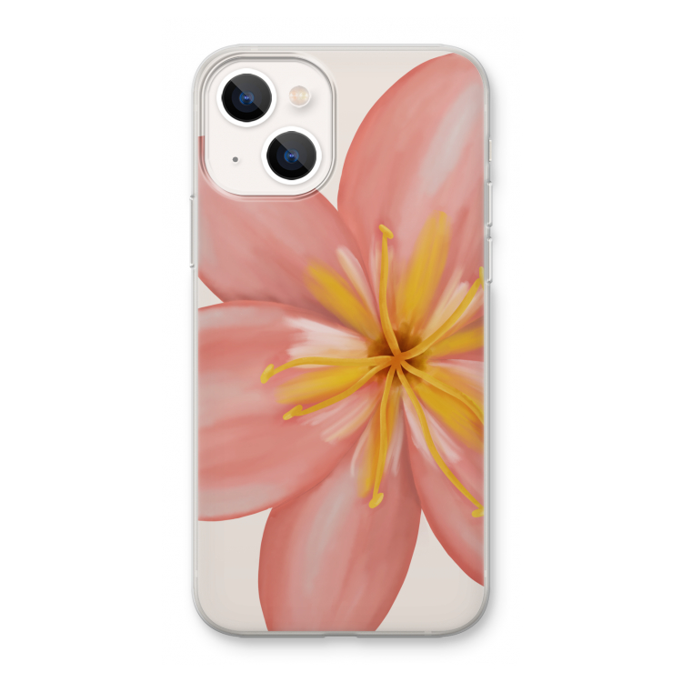 Pink Ellila Flower: iPhone 13 mini Transparant Hoesje