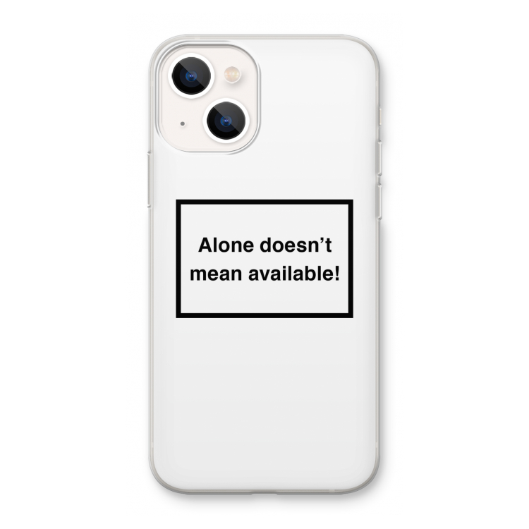 Alone: iPhone 13 mini Transparant Hoesje