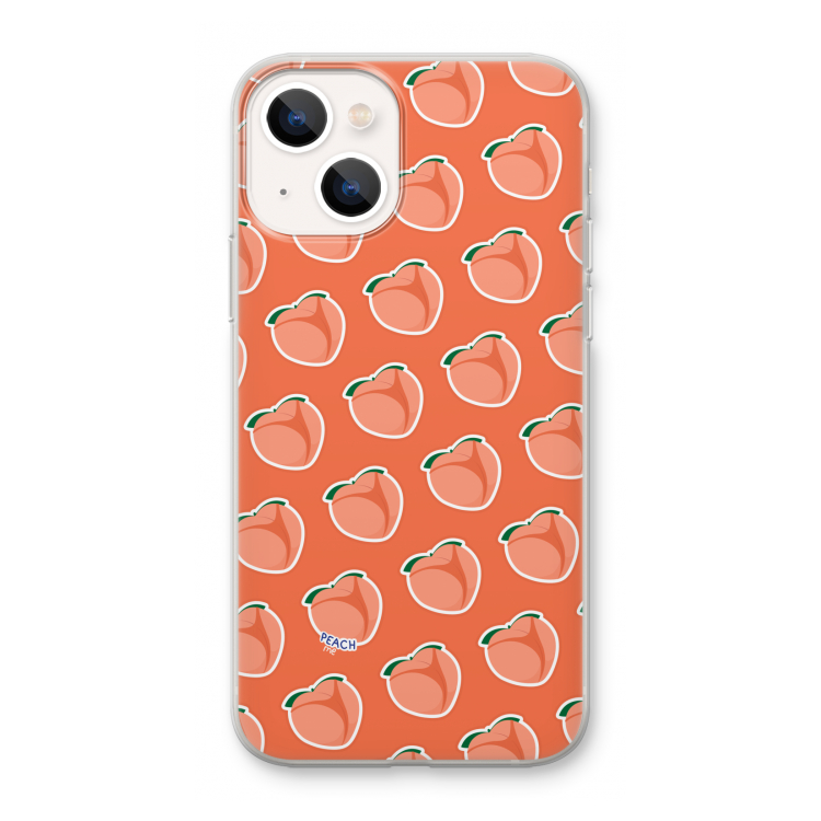 Just peachy: iPhone 13 mini Transparant Hoesje