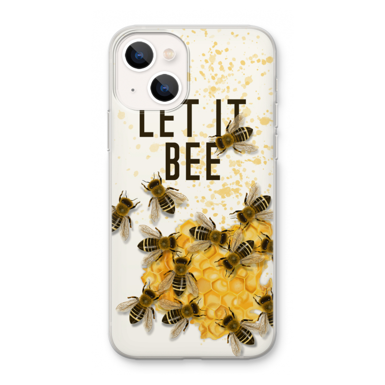 Let it bee: iPhone 13 mini Transparant Hoesje