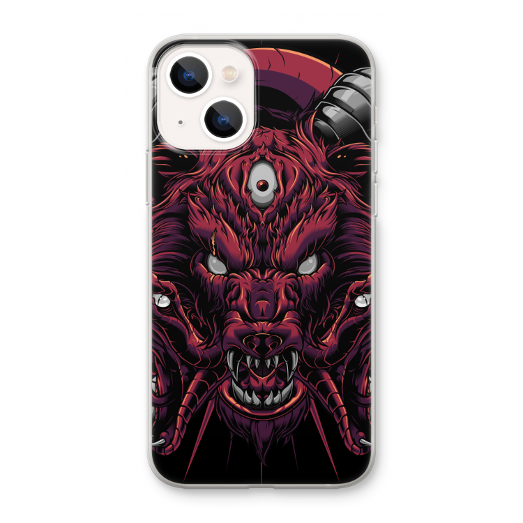 Hell Hound and Serpents: iPhone 13 mini Transparant Hoesje