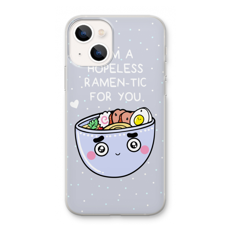I'm A Hopeless Ramen-Tic For You: iPhone 13 mini Transparant Hoesje