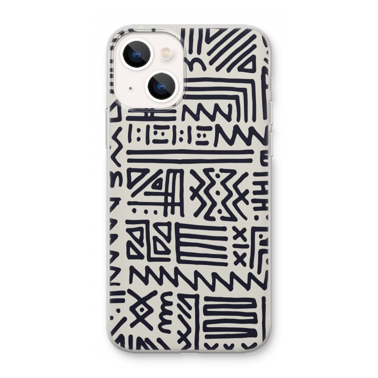 Marrakech print: iPhone 13 mini Transparant Hoesje
