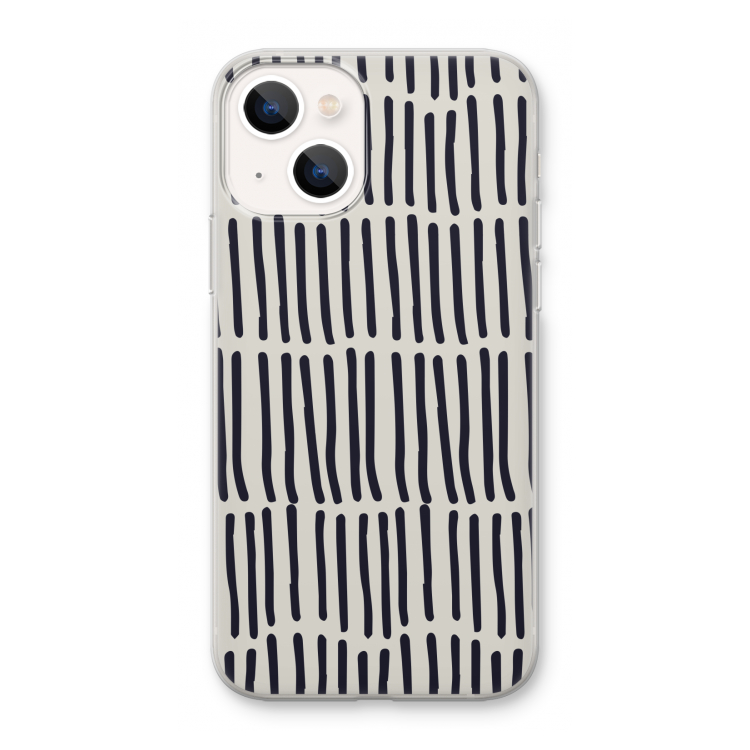 Moroccan stripes: iPhone 13 mini Transparant Hoesje