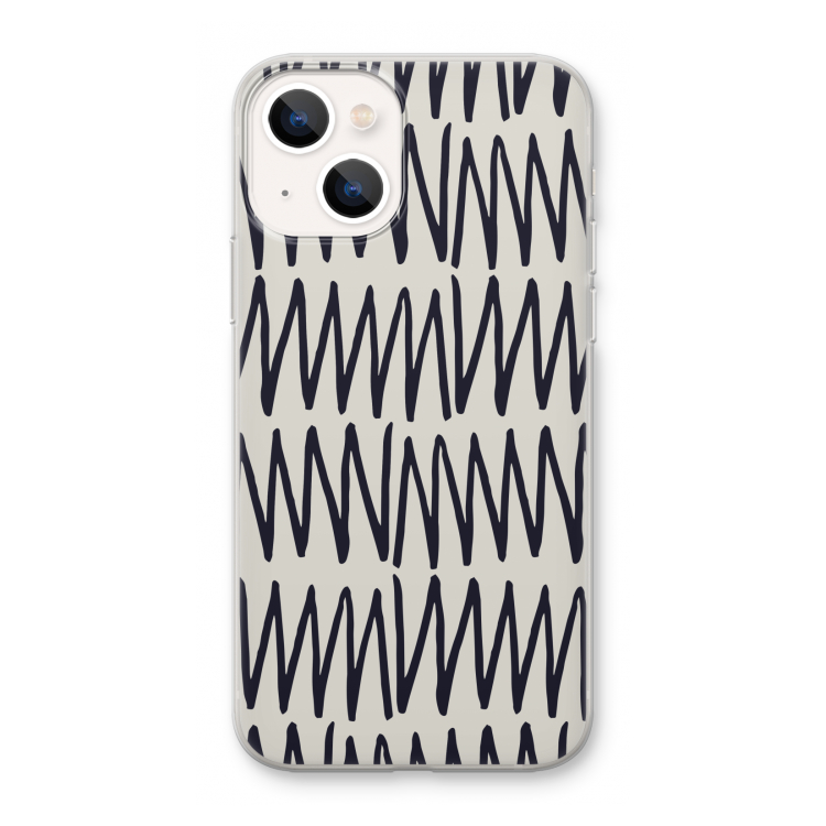 Marrakech Zigzag: iPhone 13 mini Transparant Hoesje