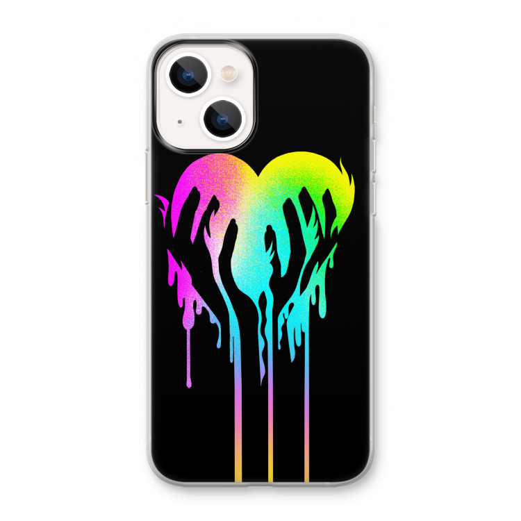 Hold My Heart: iPhone 13 mini Transparant Hoesje