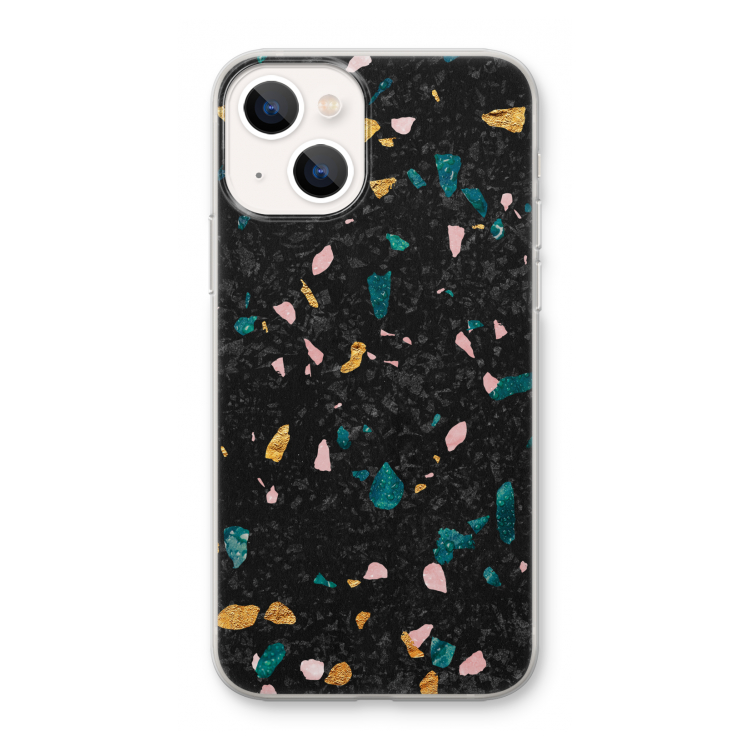 Terrazzo N°10: iPhone 13 mini Transparant Hoesje