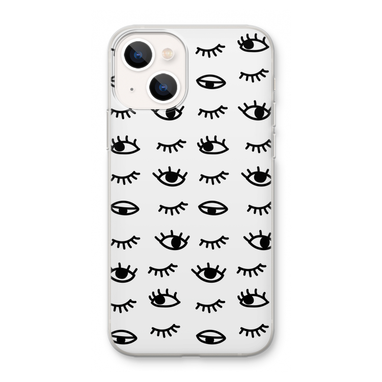 Eye pattern #2: iPhone 13 mini Transparant Hoesje