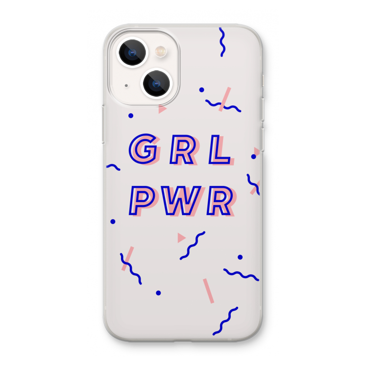 GRL PWR: iPhone 13 mini Transparant Hoesje