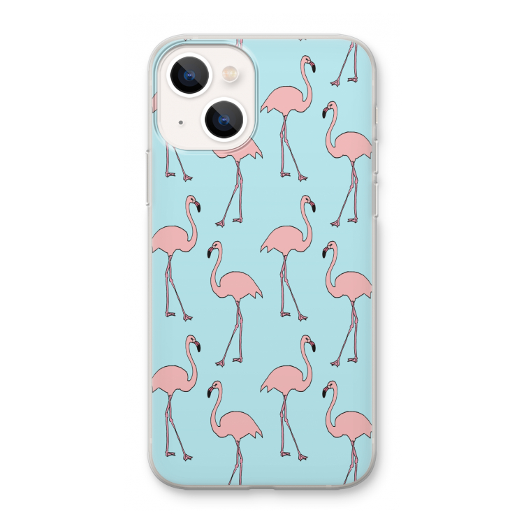 Anything Flamingoes: iPhone 13 mini Transparant Hoesje