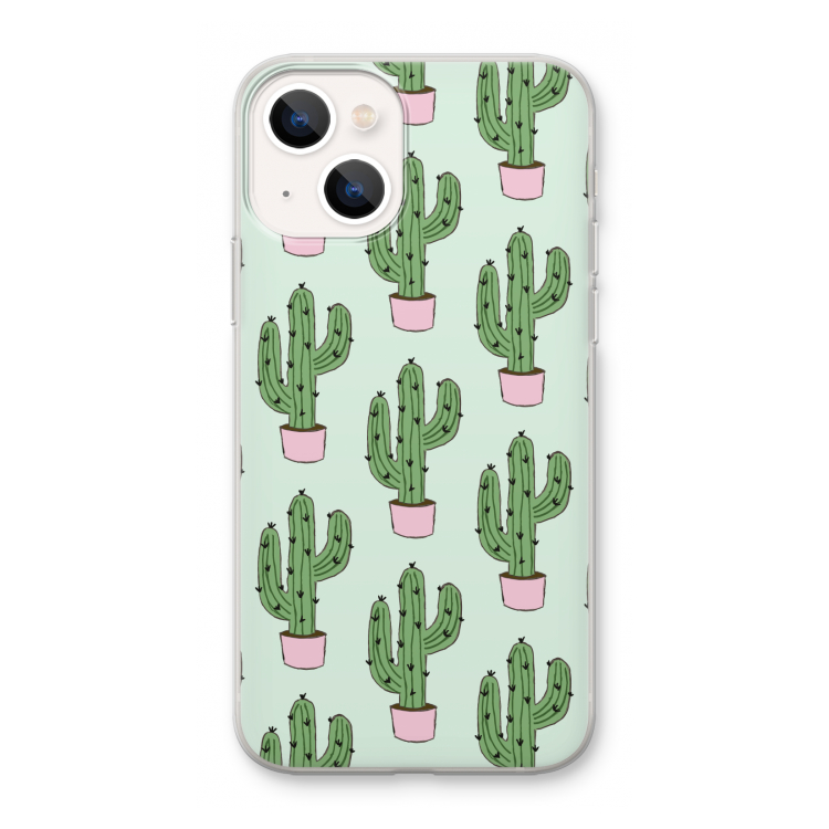 Cactus Lover: iPhone 13 mini Transparant Hoesje