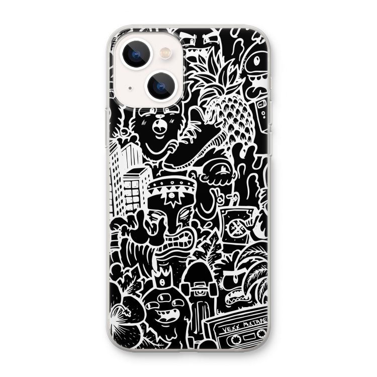 Vexx Black Mixtape: iPhone 13 mini Transparant Hoesje