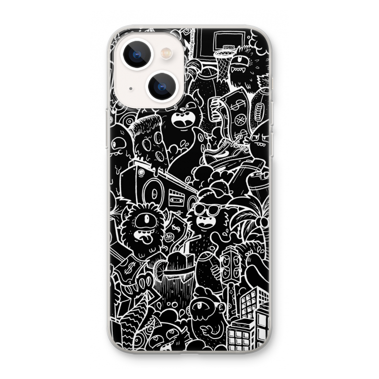 Vexx Black City : iPhone 13 mini Transparant Hoesje