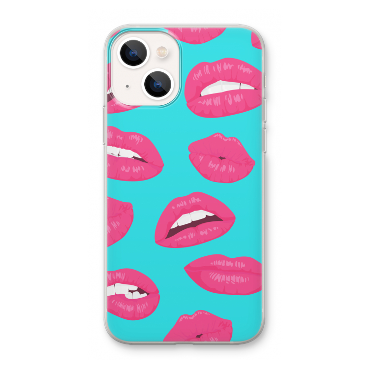 Bite my lip: iPhone 13 mini Transparant Hoesje