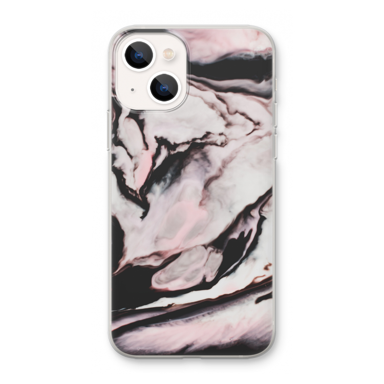 Roze stroom: iPhone 13 mini Transparant Hoesje