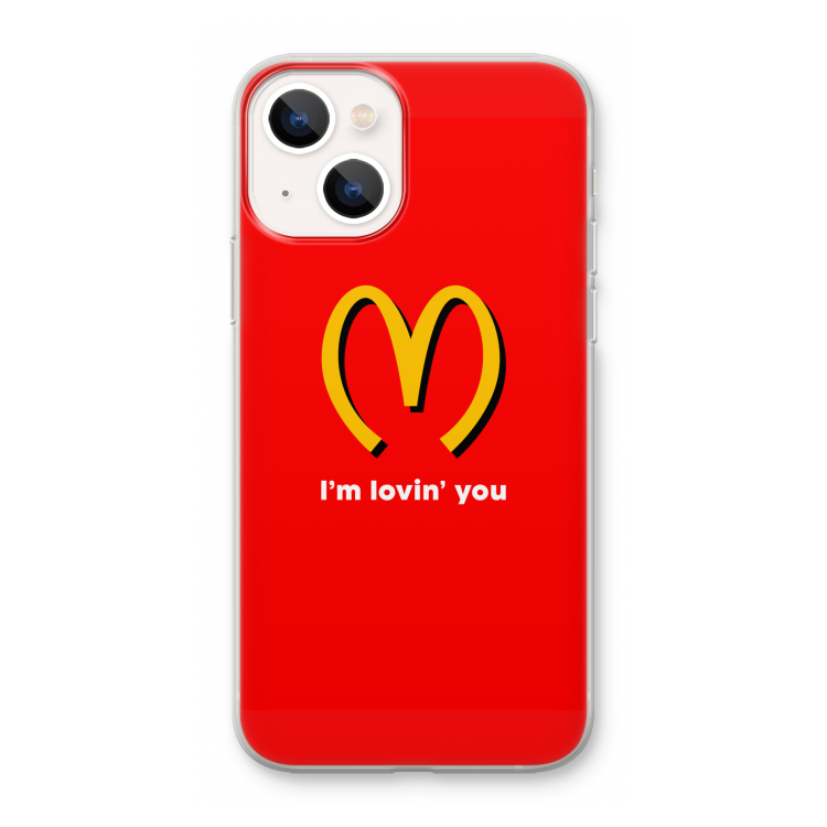 I'm lovin' you: iPhone 13 mini Transparant Hoesje